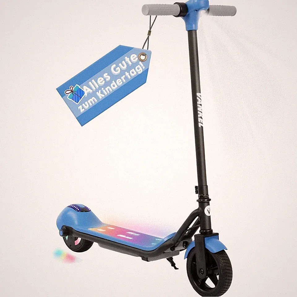 Kinderroller E-Scooter Cityroller mit LED Licht 14km/h Klappbar Elektroroller DE