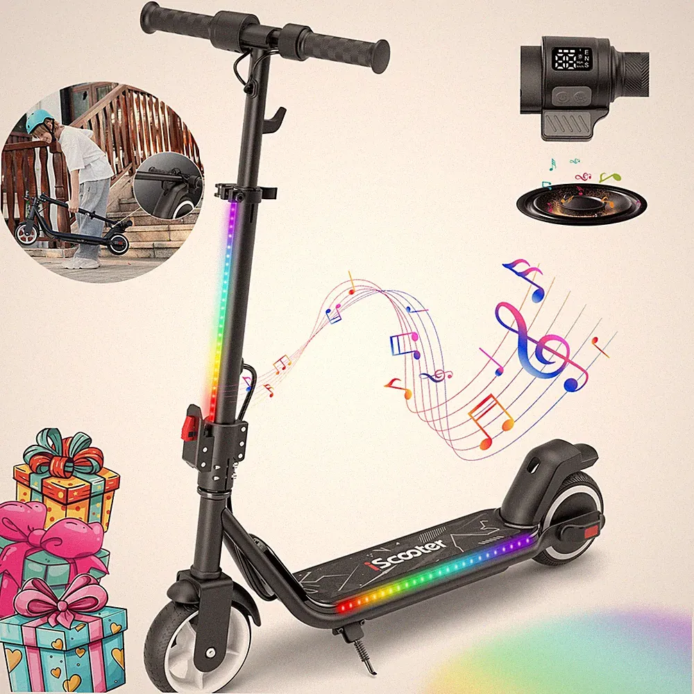 Klappbar Elektroroller Kinder 6.5" E-Scooter mit Bluetooth 19KM/H 200W bis 13KM