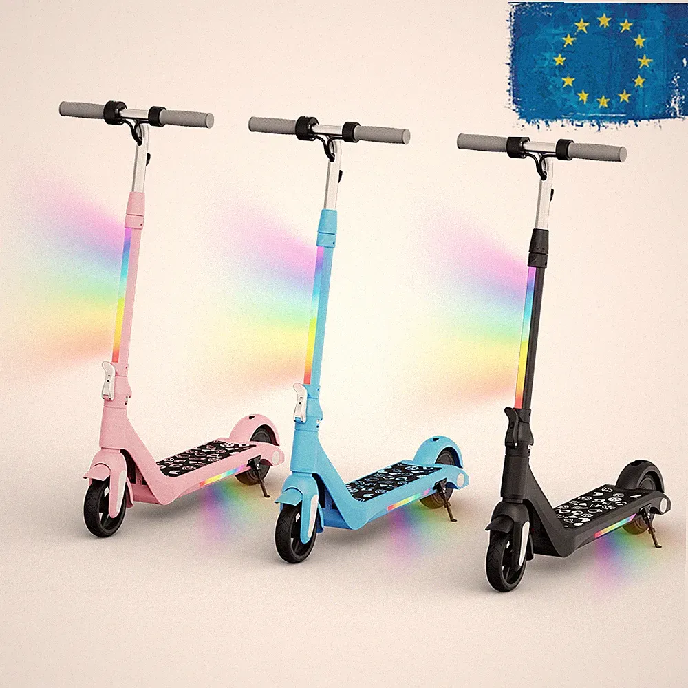 Klappbarer E Scooter für Kinder mit LED Anzeige 6–15 km/h Sicherer Elektroroller
