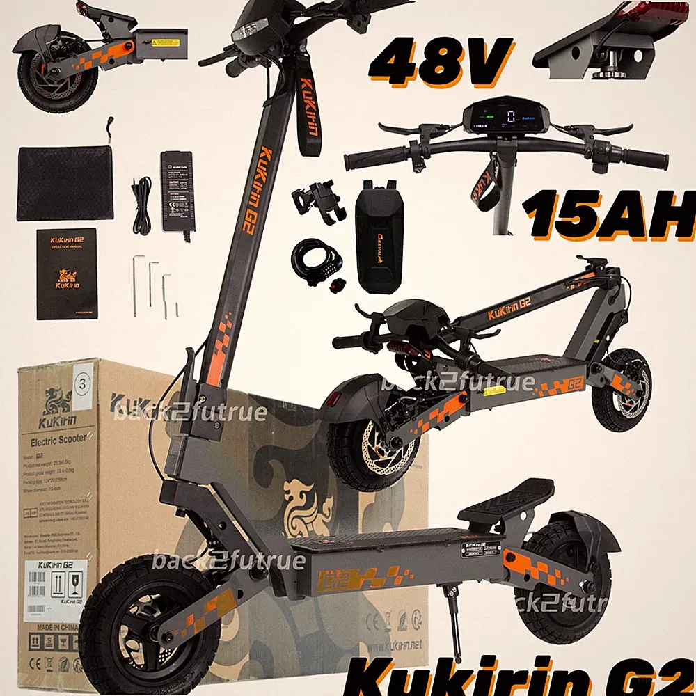 KuKirin G 2 Elektroroller 800W 45KM/H E-Scooter 48V 15AH E-Roller 10 Zoll 55KM