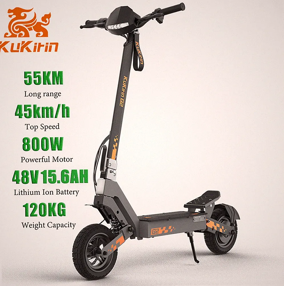 KUKIRIN G 2 Elektroroller 800W 48V 15.6AH Offroad E-Scooter 45km/h E-Roller 10''