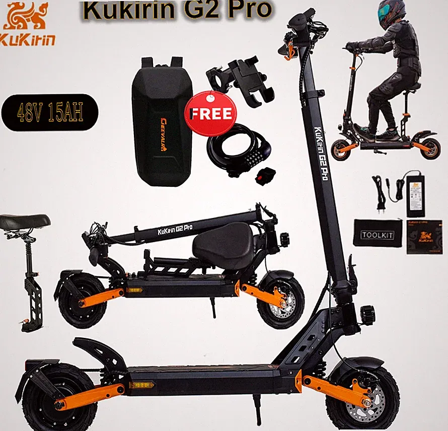 Kukirin G-2PRO Elektroroller 6OO 48V15Ah Faltbarer Offroad E-Scooter MAX 55KM EU
