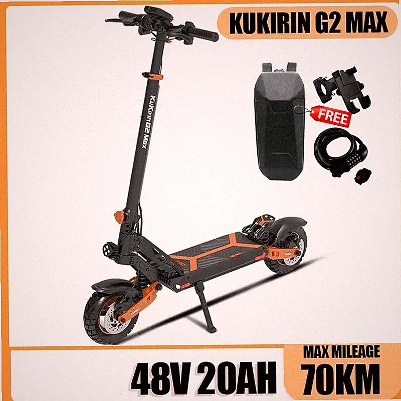 KUKIRIN G2Max 10 Zoll Elektroroller 48V20AH Off-Road Klappbar E-Scooter Max 80KM