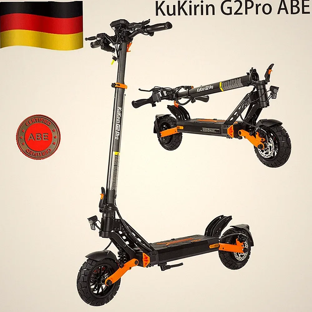 KuKirin G2Pro Elektroroller mit Straßenzulassung 9'' 500W Klappbar E-Scooter ABE