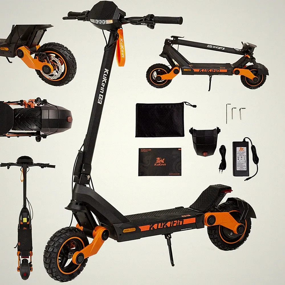 Kukirin G3 1200W Elektroroller 52V 18Ah 10 ZOLL Faltbar Off-Road E-Scooter 70KM