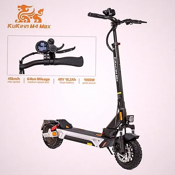 Kukirin M4MAX 1000W Elektroroller 18,2Ah 10" Klappbar Offroad E-Scooter 45km/h