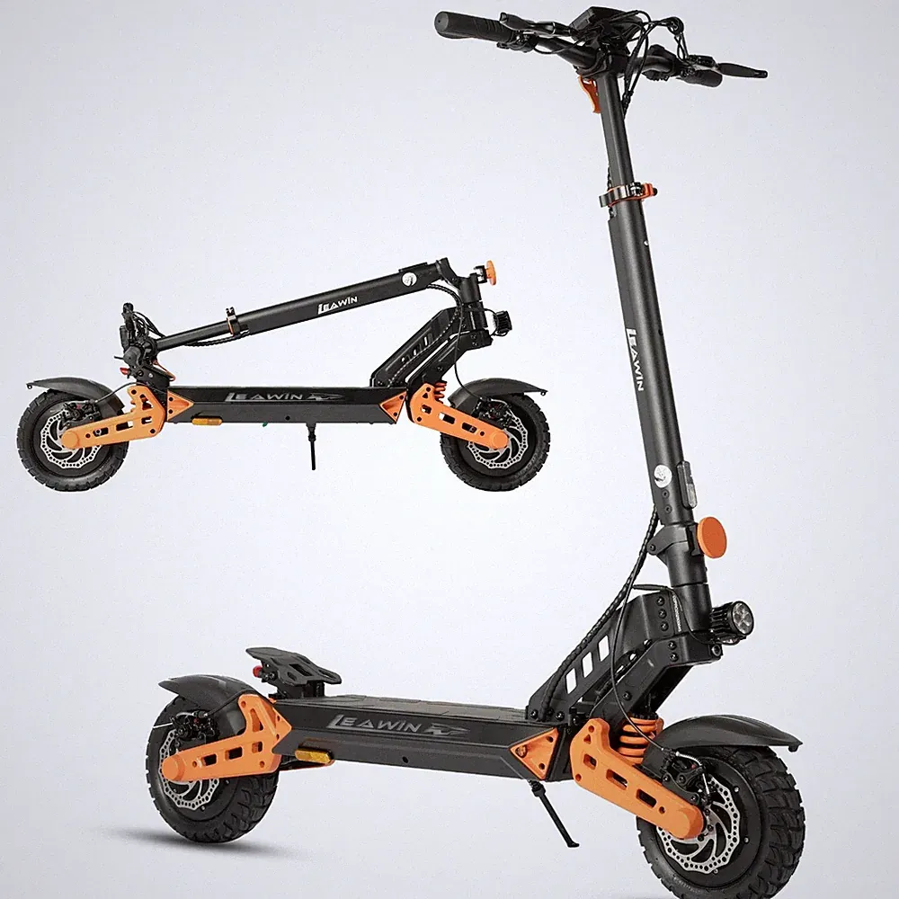 Leawin D2 Pro 10" E-Scoote 45km/h 1600W 48V/20Ah Elektroroller Offroad E-Roller