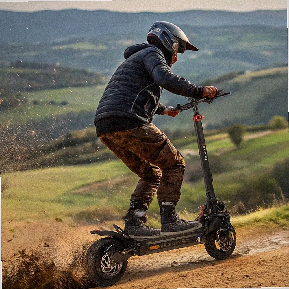Leawin T4 10'' E-Scooter 48V/18,2Ah AKKU Elektroroller 25km/h Off-road E-Roller