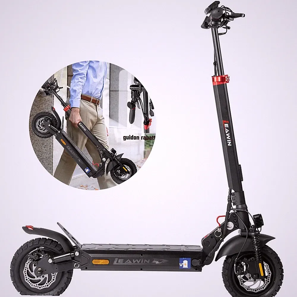 Leawin T4 E-Scooter 10'' 48V/13AH AKKU Elektroroller 25km/h Off-road E-Roller