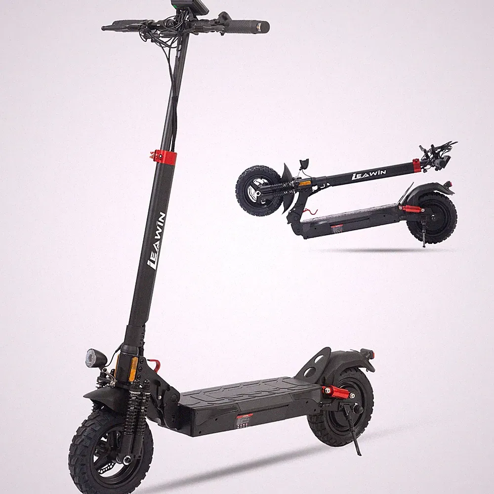 Leawin T4 E-Scooter 10 Zoll Elektroroller 12,5Ah Klappbar Elektroscooter mit ABE