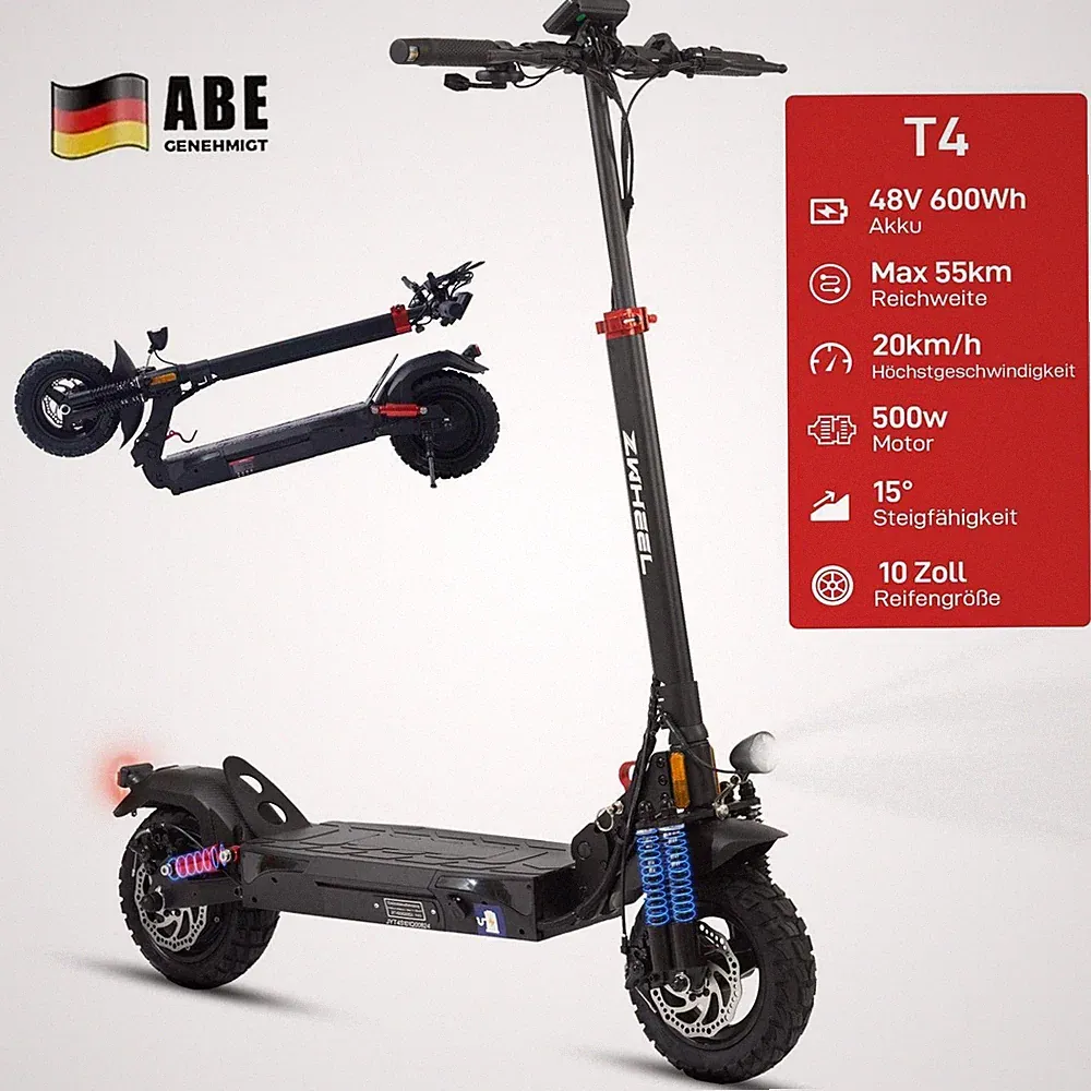 Leawin T4 E-Scooter 12.5AH 48V 500W mit Straßenzulassung Klappbar Elektroroller