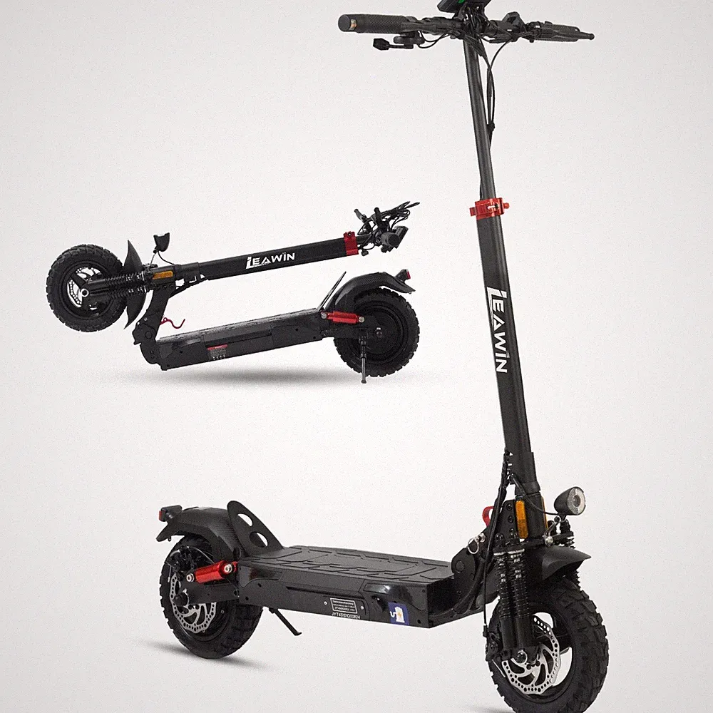 Leawin T4 Elektroroller 10'' E-Scooter mit Straßenzulassung 500W Klappbar 55km
