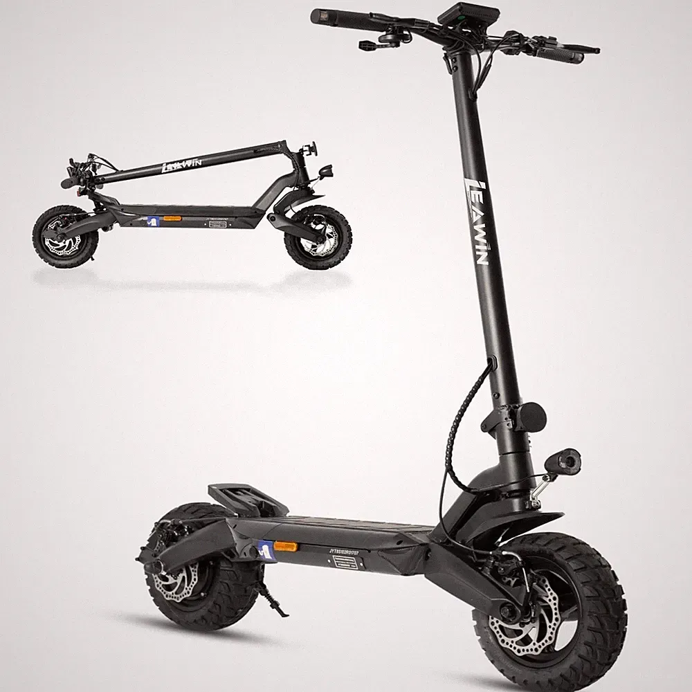 Leawin T8 Elektroroller mit Straßenzulassug 500W 15AH 10" Offroad E-Scooter 70KM
