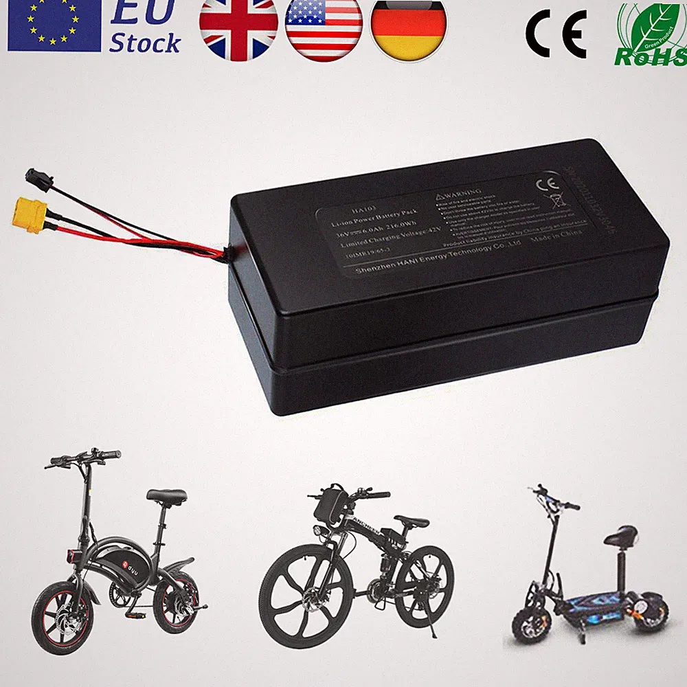 Lithium Ionen Akku Für Elektroroller 36V 10Ah E-Bike Lad*gerät 500W Ersatz Akku
