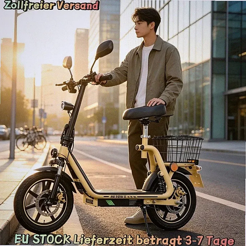 Mit Straßenzulassung &EEC 48V 13AH TWOFISH E-Scooter 14" Elektroroller Mit Sitz