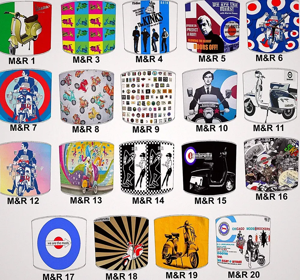 Mods & Rockers Deckenlampenschirm Tischlampenschirme Pendelleuchtenschirme
