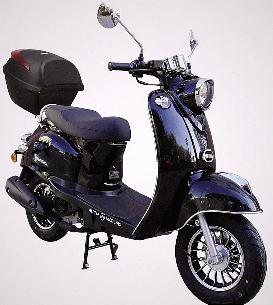 Motorroller Venus 50 ccm 45 km/h EURO 5 von Alpha Motors - schwarz - wie NEU