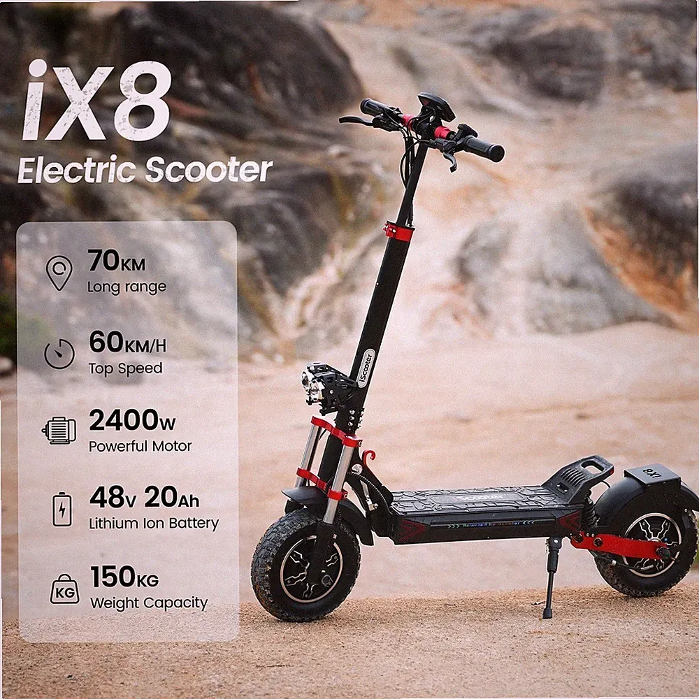 Neu 12 Zoll Elektroroller 2400W Dual motor 60kmh E-Scooter Offroad 150kg IX8