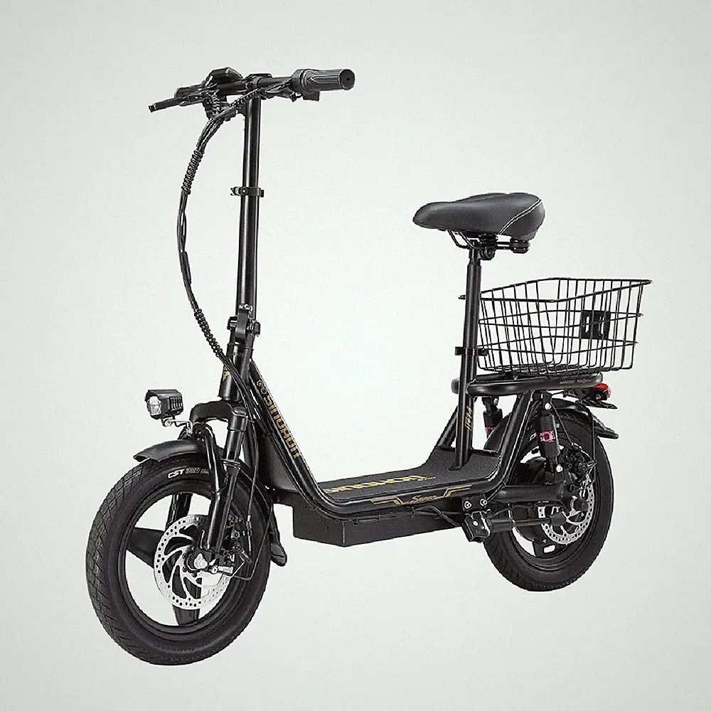 NEU 14 Zoll Damen/Herren Elektroroller mit korb 500W 36V/15.6AH E-Scooter 120kg