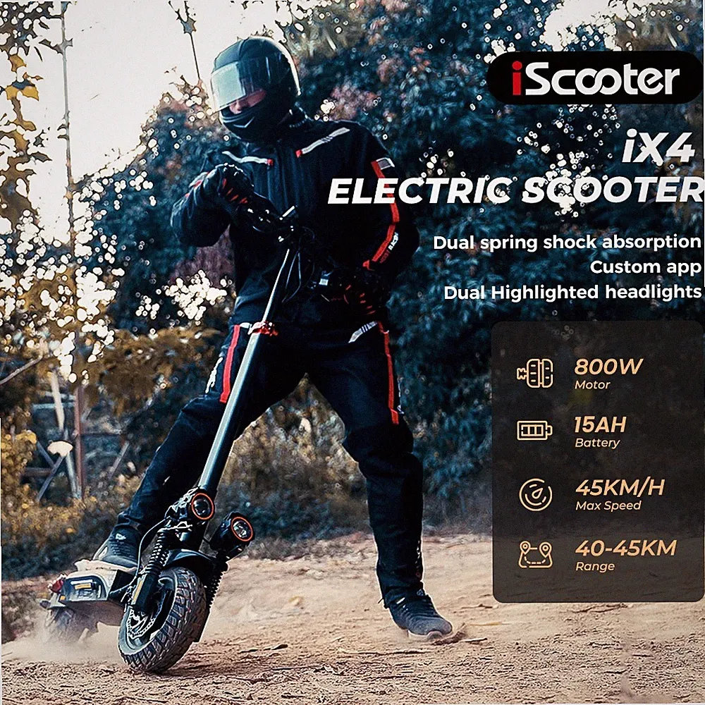 NEU iScooter iX4 E-Scooter 10Zoll Faltbar Offroad 800W Elektroroller 15AH 45km/h