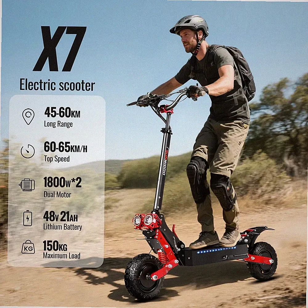 Offroad 3600W Dual-Motor Elektroroller, Höchstgeschwindigkeit 60-65 km/h, Reich