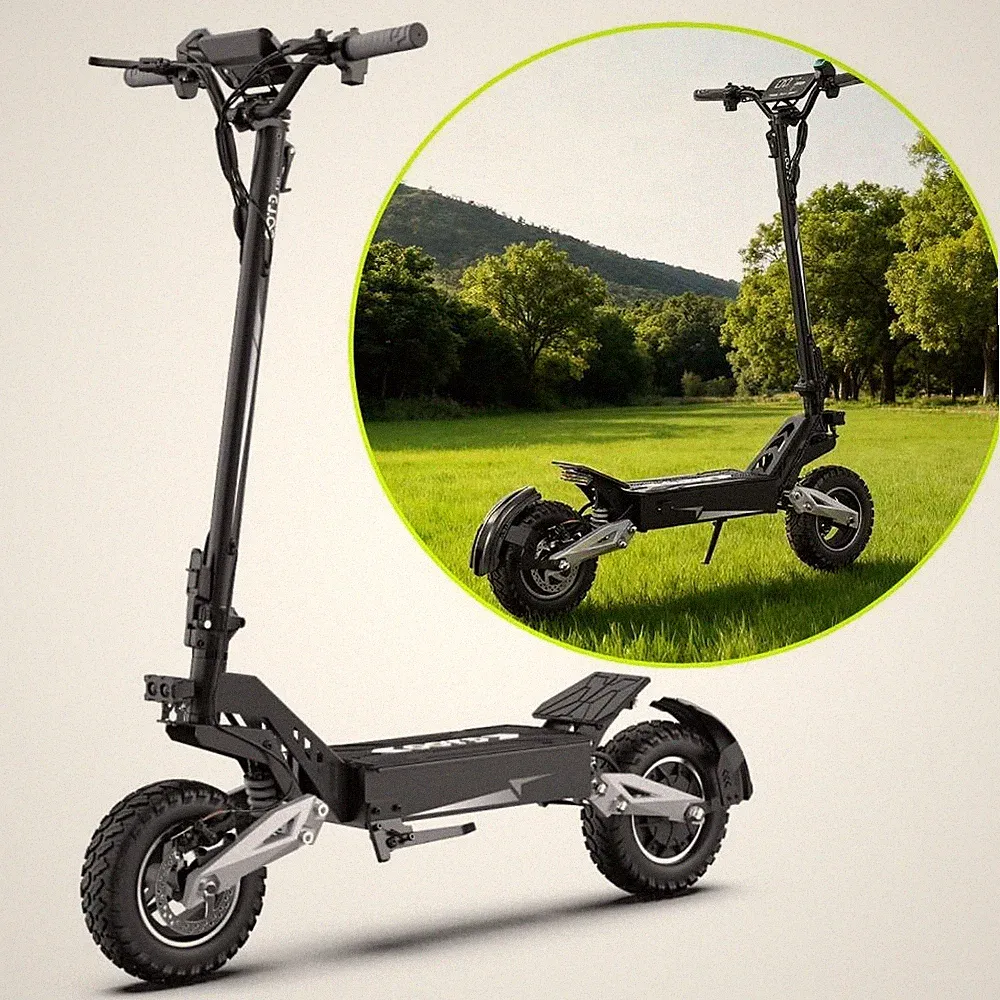 OOTD T10 Elektroroller 48V 18Ah/13,5Ah Klappbar E-Roller 11'' E-Scooter Off-Road