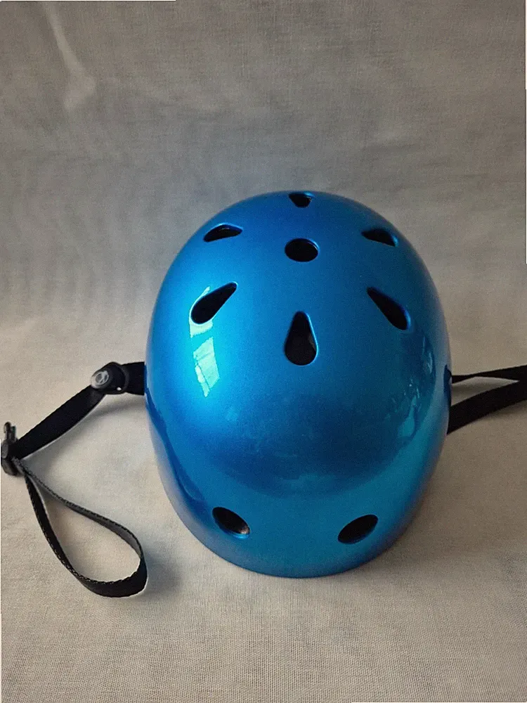 Oxelo Metallic Electric Blue Multisporthelm Fahrrad Skate Roller Rollerblade M