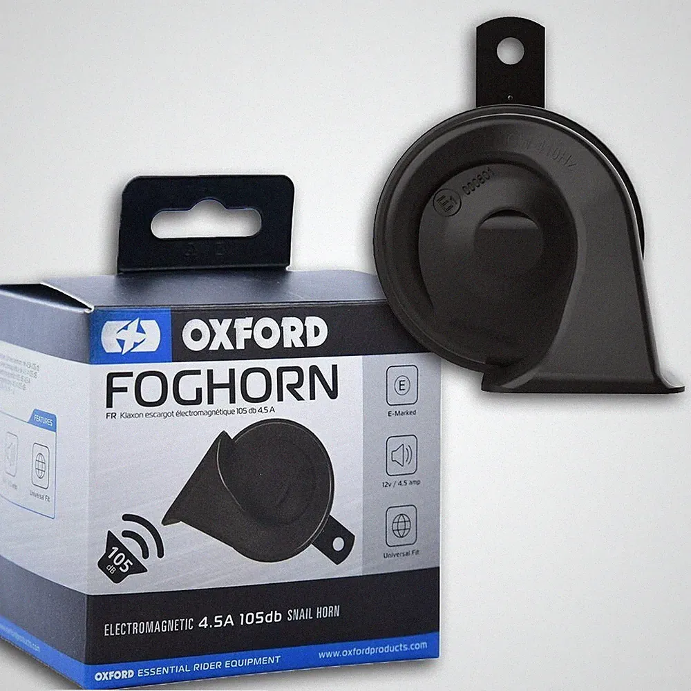 Oxford Motorrad Nebelhorn 12V wasserdicht Motorradhupe 105 db Roller schwarz