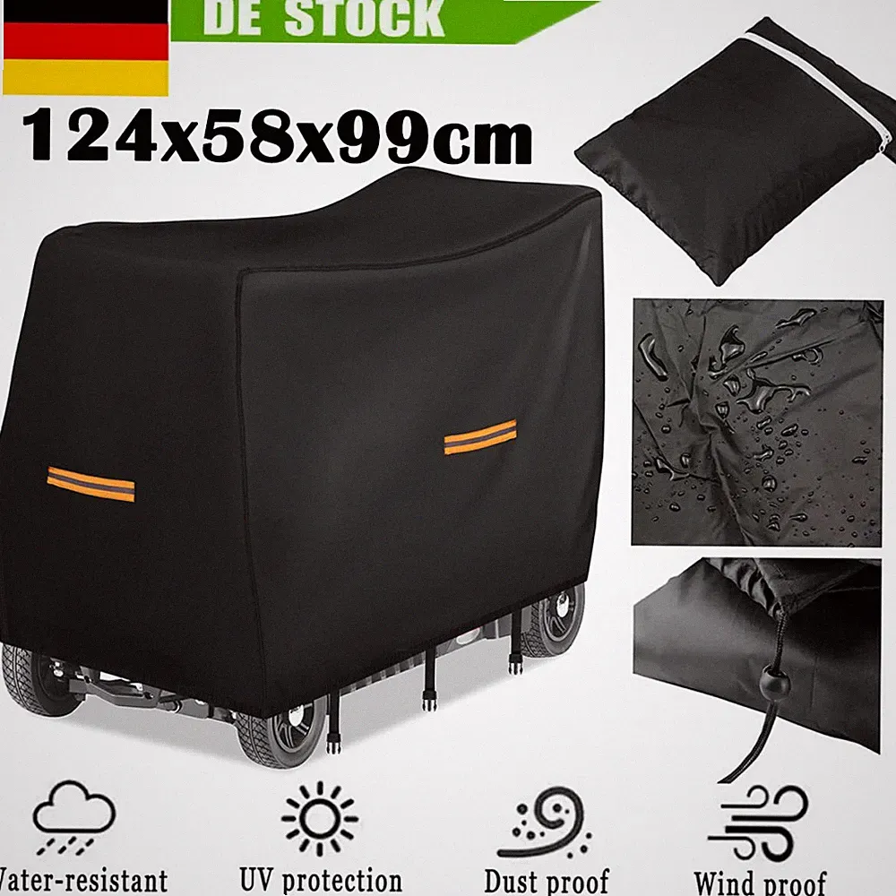 Premium Elektromobil Abdeckhaube Scooterabdeckung Schutzplane für Seniorenmobil