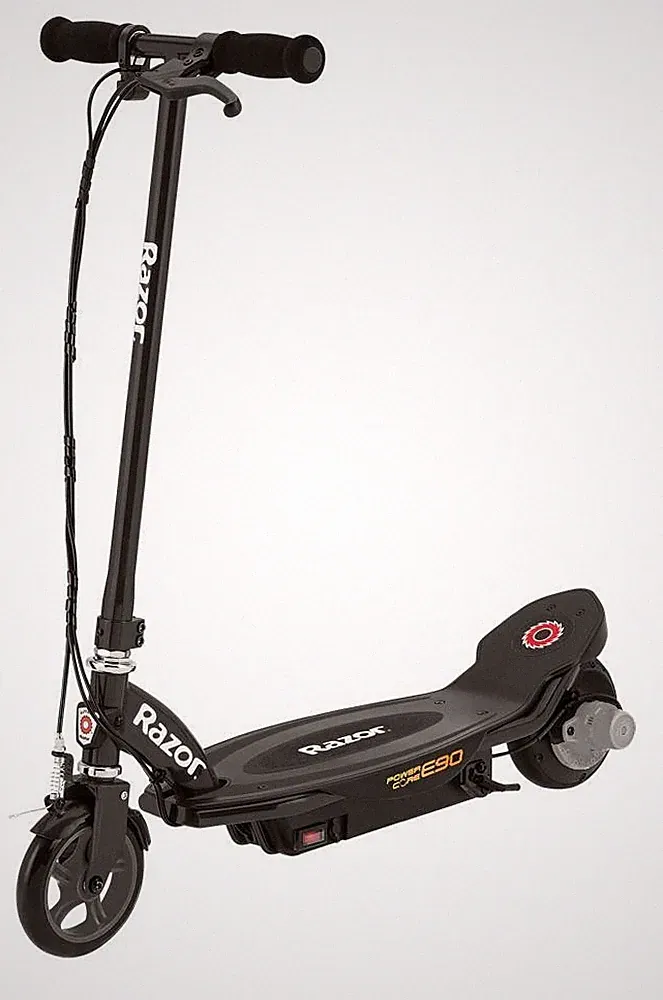 RAZOR E90 PowerCore Elektroroller Schwarz - Leichter, kompakter Roller für Kinde
