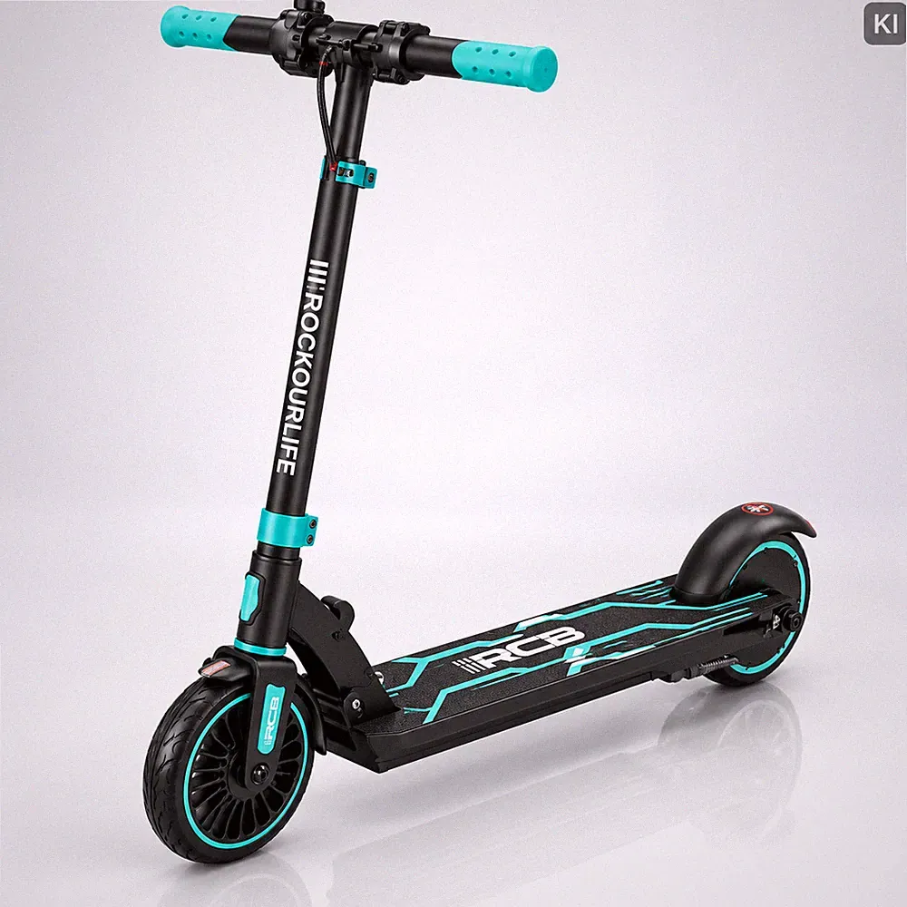 RCB E Scooter Elektroroller R15 250W 20kmh Kinder Klappbar Schwarz Türkis