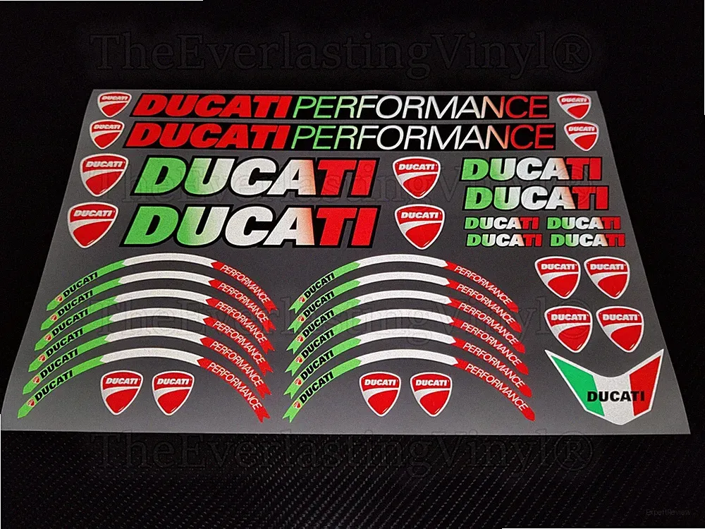reflektierende Aufkleber DUCATI PERFORMANCE Evo für E Scooter Xiaomi Ninebot Kugoo