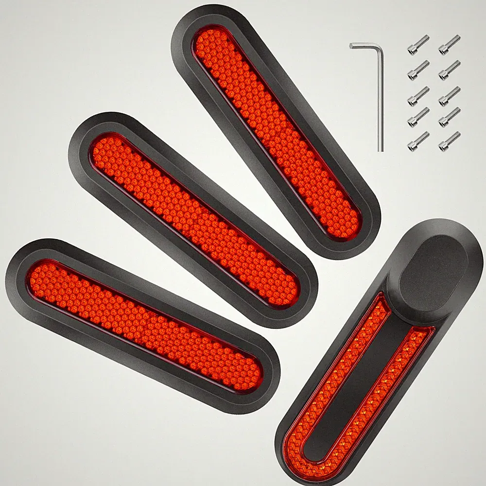Reflektierende Hinterradabdeckungen 4er Set Scooter Ersatzteiil Scooter