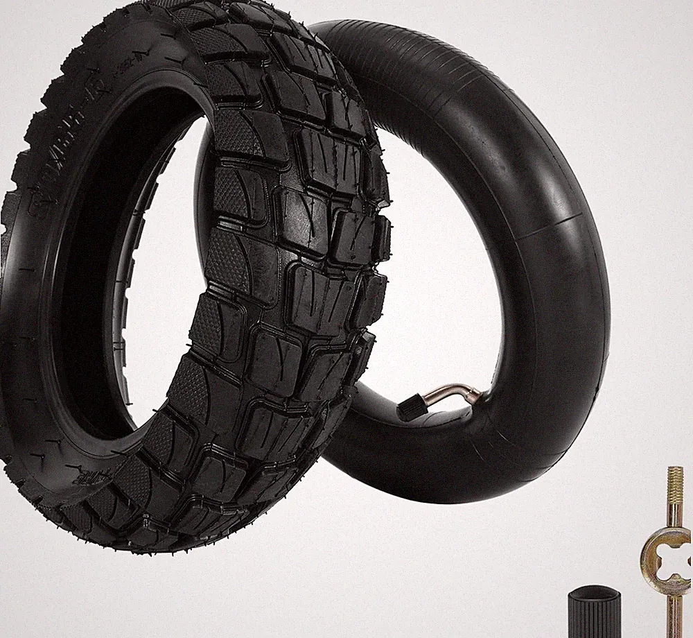 Reifen 80/65-6 mit Schlauch 10x3,0 Aufblasbar Off-Road für Elektroroller E-Bike