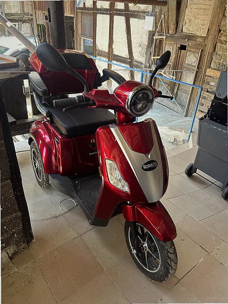 Rolektro E-Trike 25 V.2 Rot 1000W Elektroroller E-Roller E-Scooter Seniorenmobil