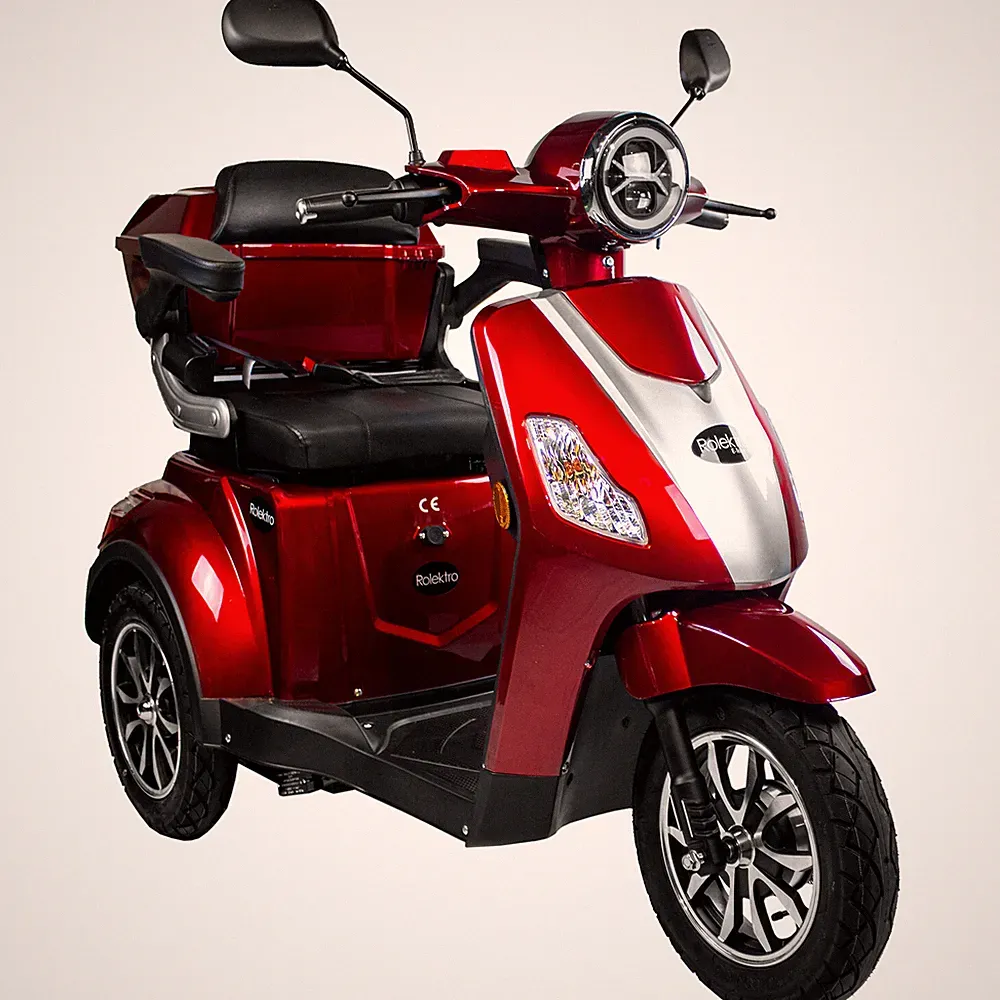 Rolektro E-Trike 25 V.3 Rot 1000W Elektroroller Seniorenmobil E-Scooter E-Roller