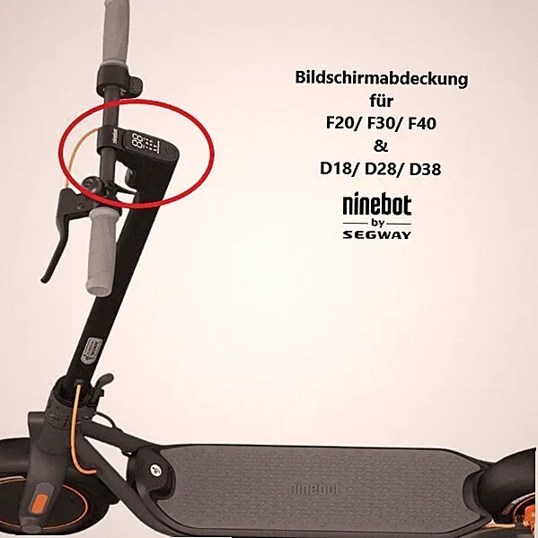Segway Ninebot Bildschirmabdeckung F & D Serie Elektro-Roller Ersatzteil Zubehör