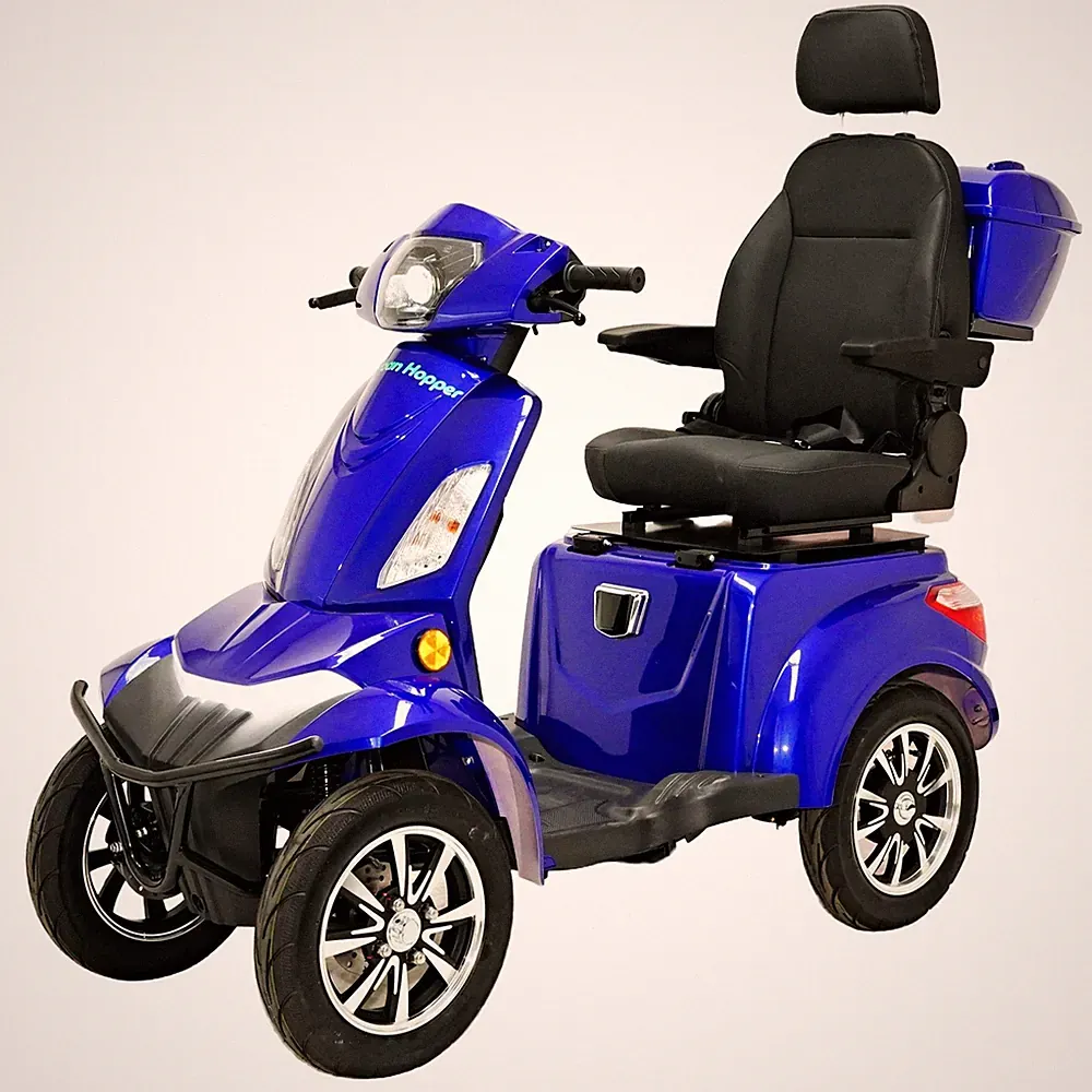 SENIOREN-MOBIL ELEKTRO-ROLLER 4-RAD 15KM/H 1KW 60V 20AH LITHIUM AKKU COC BLAU