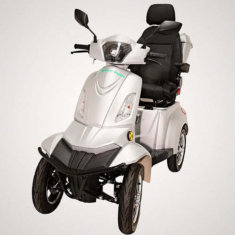 SENIOREN-MOBIL ELEKTRO-ROLLER 4-RAD 15KM/H 1KW 60V 20AH LITHIUM AKKU COC SILBER