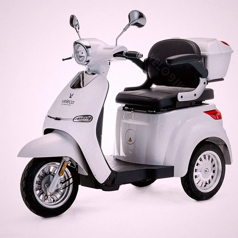 Seniorenmobil 3-Rad Elektromobil ElektroRoller 1000W VELECO CRISTAL WEISS