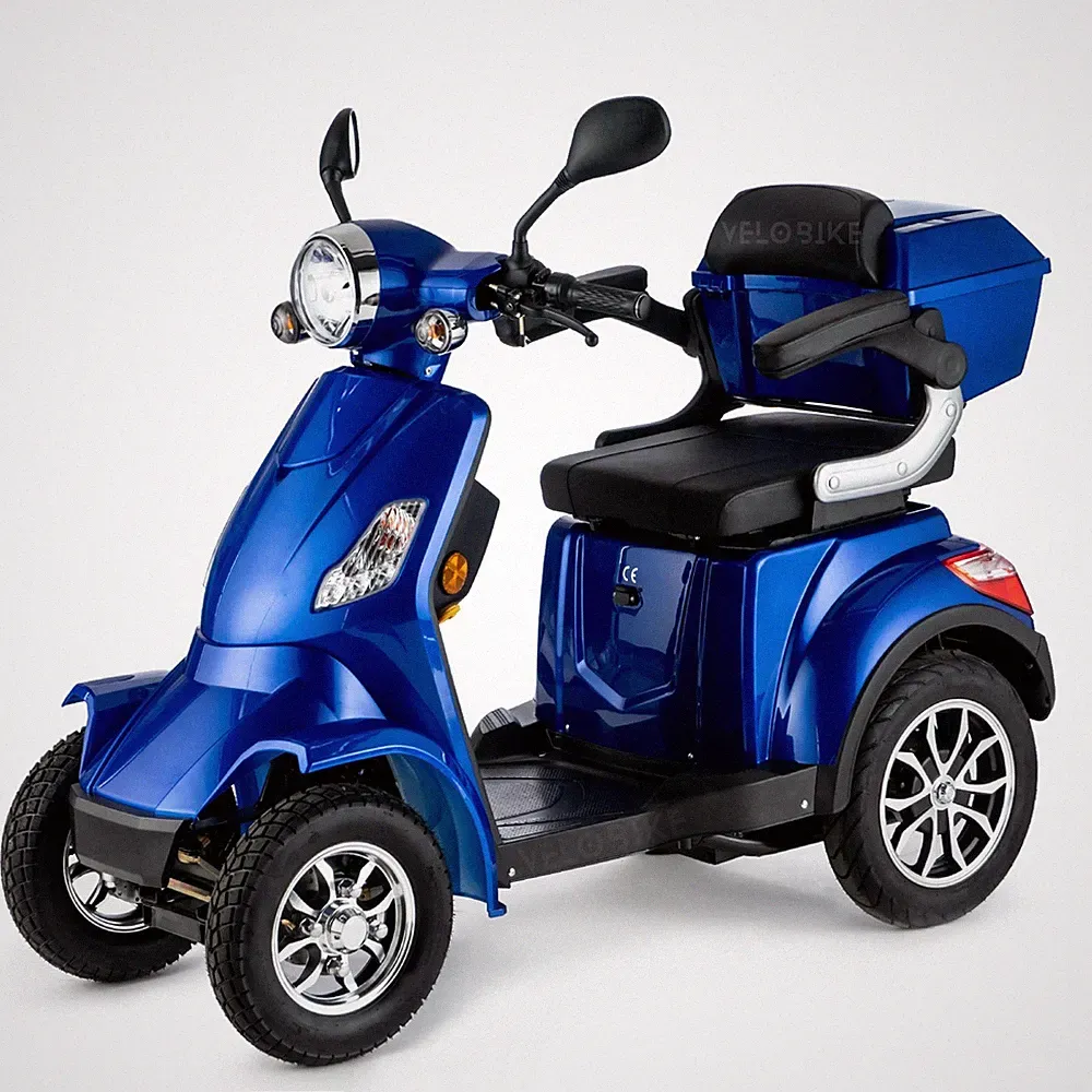 Seniorenmobil 4-Rad Elektromobil ElektroRoller 1000W VELECO FASTER BLAU