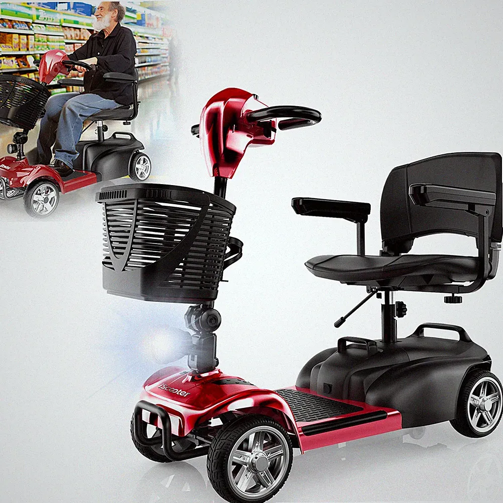 Seniorenmobil E-Scooter 4-Rad Elektroroller Seniorenmobil bis 20KM Reichweite