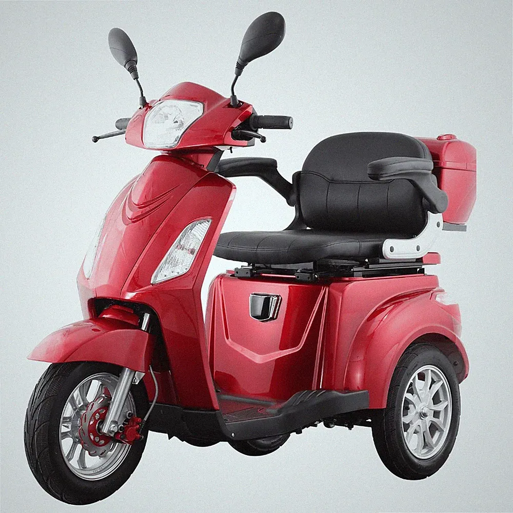 Seniorenmobil Elektro-Roller Senioren-Dreirad 25km/h 60V 20Ah 1000 Watt Rot