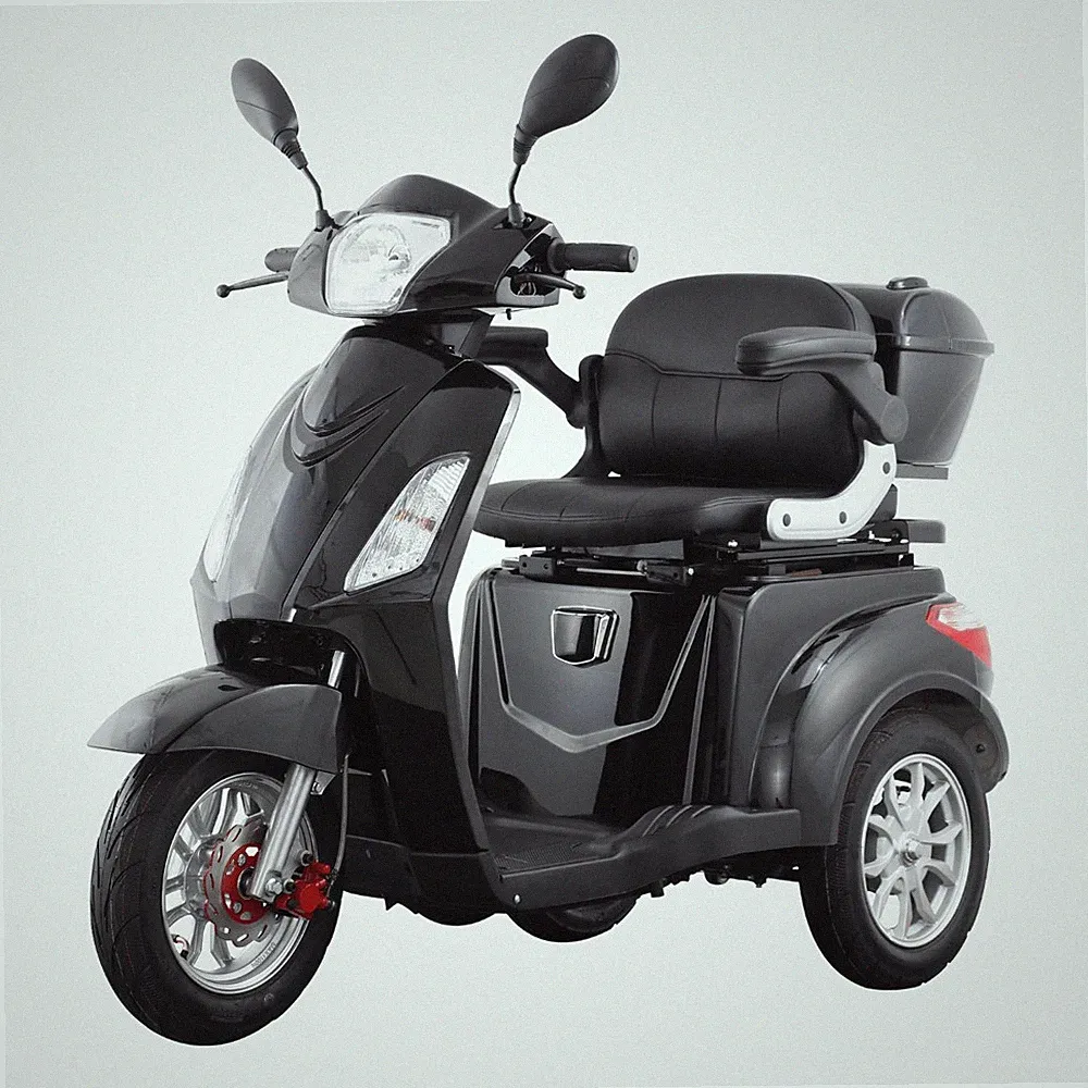 Seniorenmobil Elektro-Roller Senioren-Dreirad 25km/h 60V 20Ah 1000 Watt Schwarz