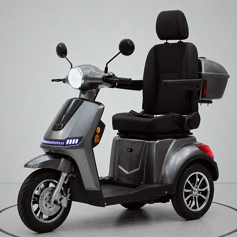 Seniorenmobil Mobility Scooter 1000W 60V 30AH 25km/h Elektromobil COC EEC Grau