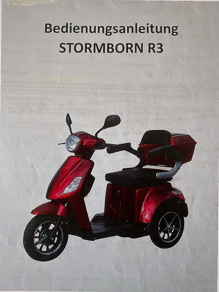 Seniorenmobil Stormborn R3, ElektroRoller rot, 46km