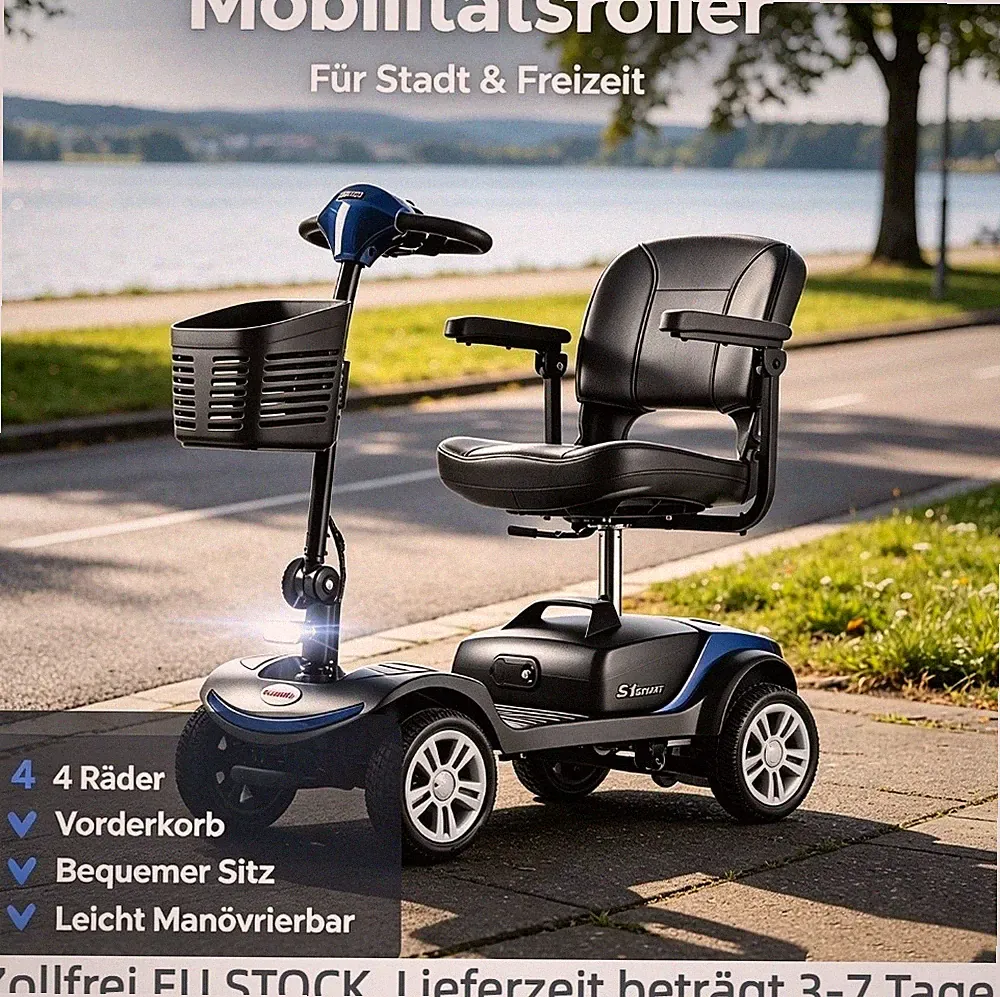 Serie Hochleistungs-Elektroroller einfach zu demontieren 4-Rad Mobilitätsroller