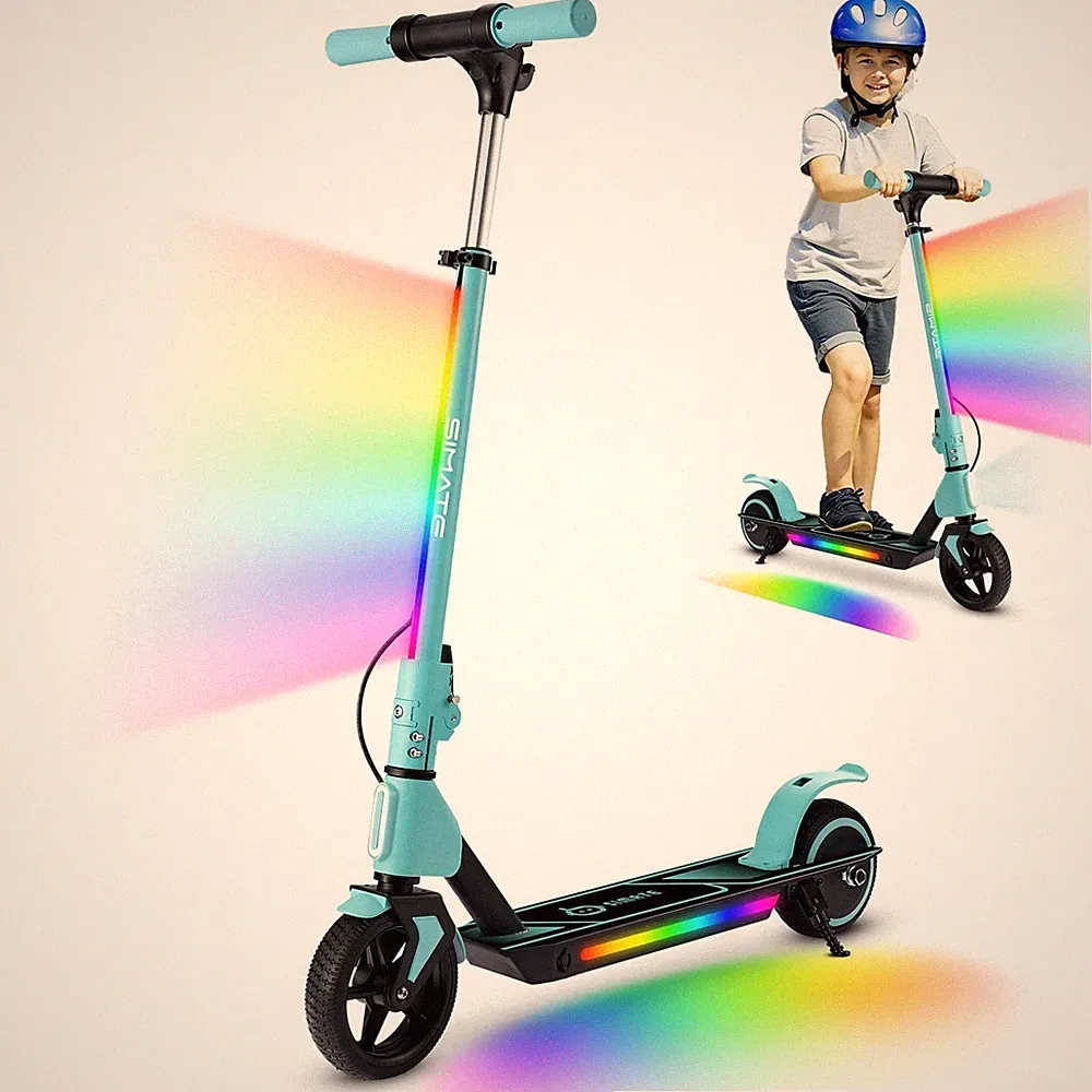 Simate Elektroroller 130W 14km/h Kinderroller Klappbar 6,5 Zoll E Scooter