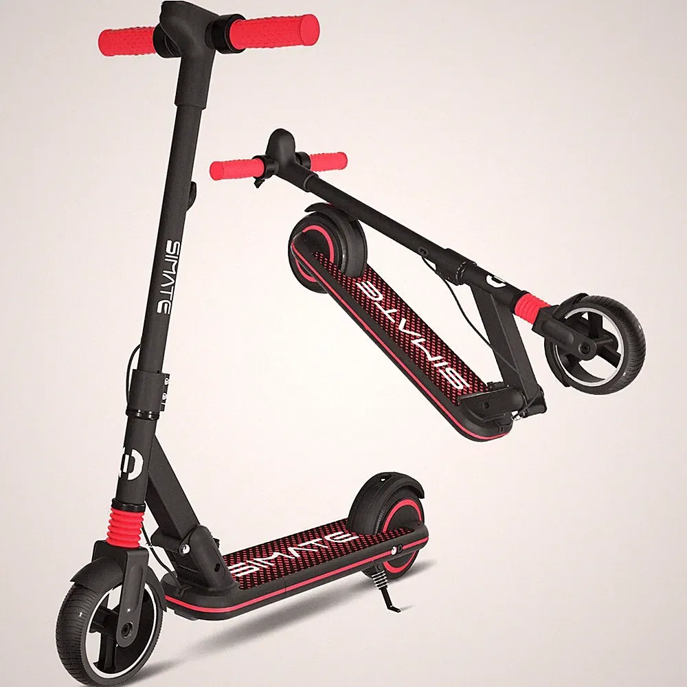 SIMATE Elektroroller E-Scooter Kinderroller LED Kinderroller Klappbar Cityroller