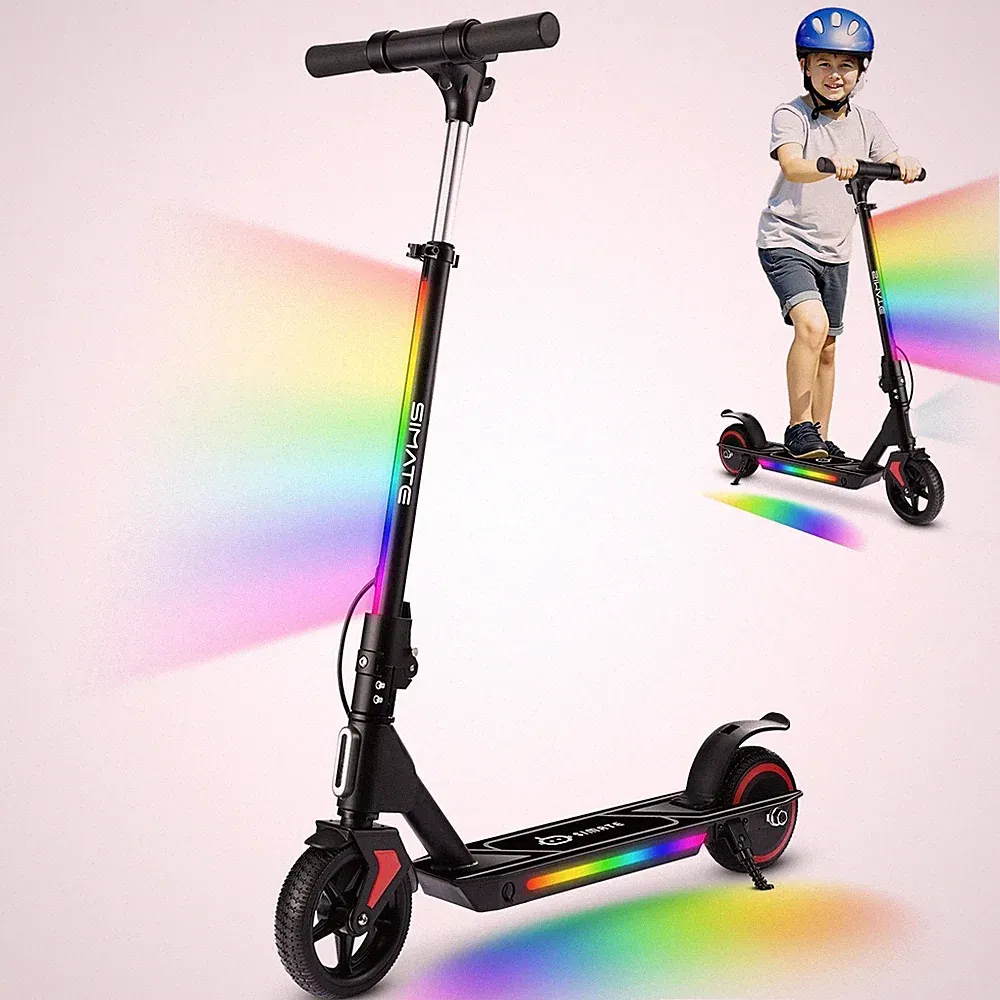 Simate Elektroroller Klappbar Kinderroller 130W LED Display 16km/h 8KM E Scooter
